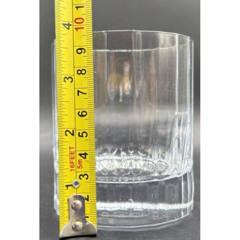 Set 4 Luigi Bormioli Whiskey Rocks Cocktail Glasses Clear Italy Mark Etched - Picture 6 of 6